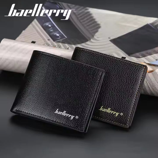 Baellerry Slim PU Leather Wallet for Men – RFID Protected Cartera Hombre